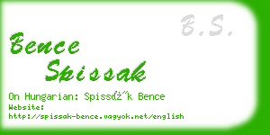 bence spissak business card